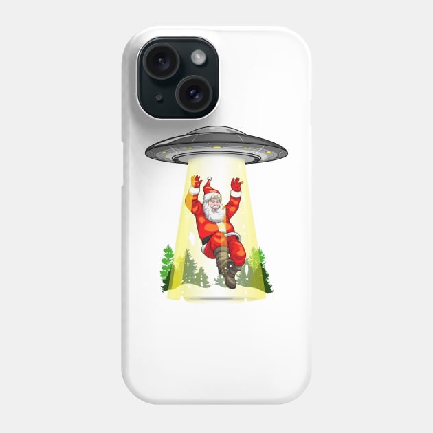 Santa's Alien Lift-Off! Phone Case by GoshWow 