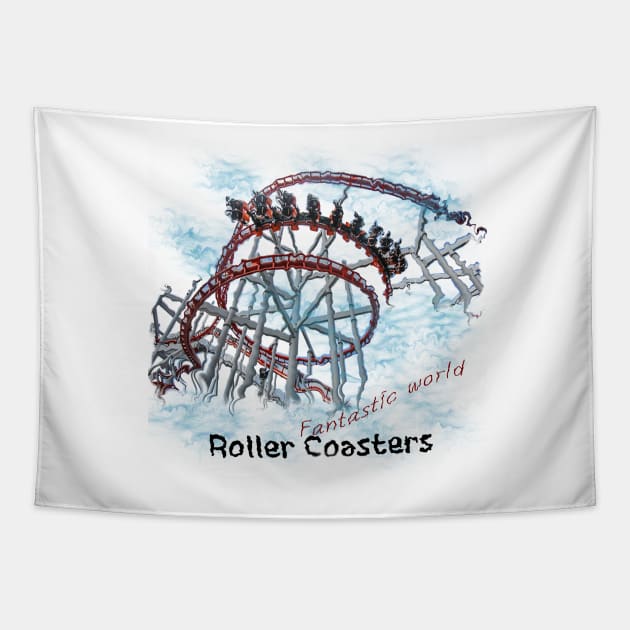 Roller Coasters - Fantastic world Tapestry by rlatnwls