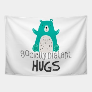 Socially Distant Bear Hug Tapestry