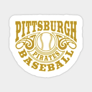 Vintage Retro Pittsburgh Pirates Baseball Magnet