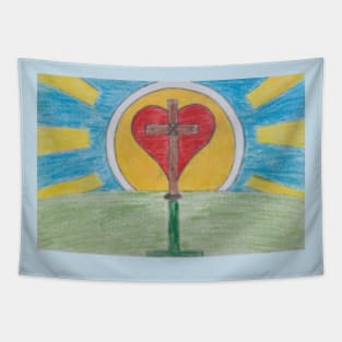 Heart felt faith Tapestry