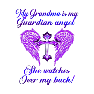 My Grandma Is My Guardian Angel She Watches Over My Back T-Shirt