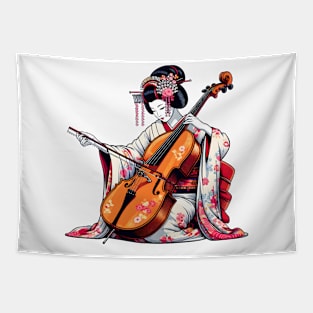 cello geisha Tapestry