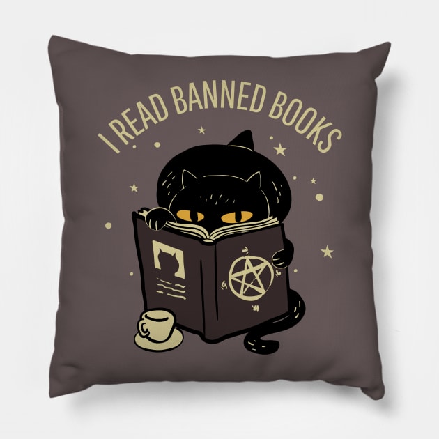 I read banned books Pillow by ArtsyStone