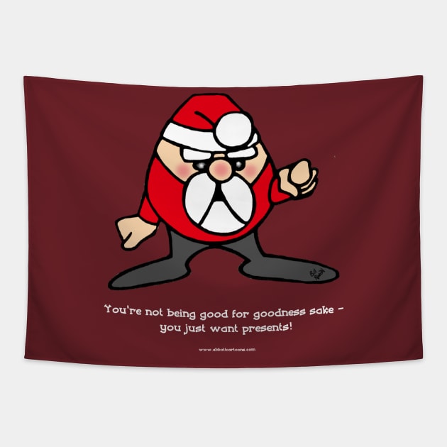 Funny Rude Santa Cartoons by Bill Abbott Tapestry by abbottcartoons