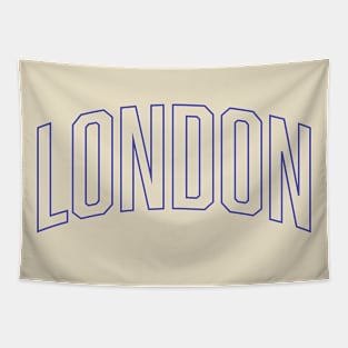 London Blue Outline Tapestry