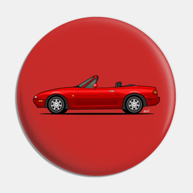 NA Mazda MX-5 side profile Pin by RJW Autographics