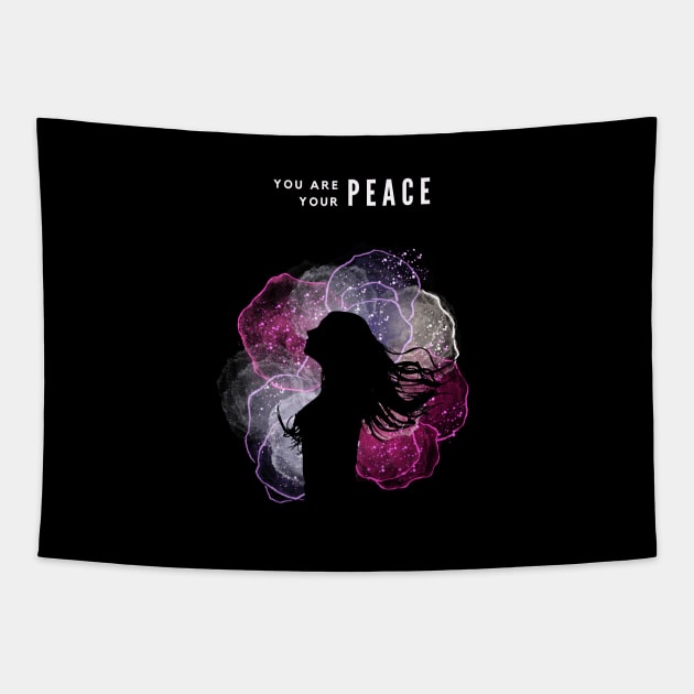 Girl in Peace Tapestry by HELLO KEZIA!