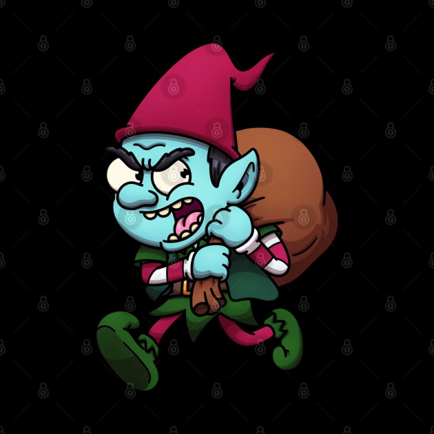 Evil Christmas Elf Stealing Presents by TheMaskedTooner