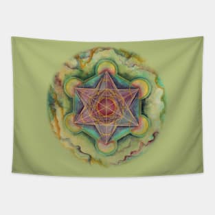 Metatron's Cube Sacred Geometry Tapestry