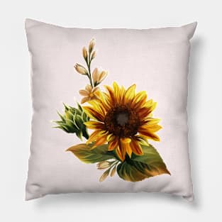 Elegant Sunflower Pillow