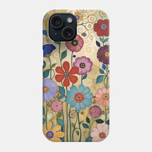 Gustav Klimt's Floral Harmony: Inspired Floral Pattern Phone Case