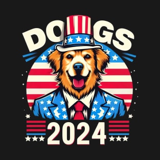 Dogs 2024 Funny Political Humor Election Graphic T-Shirt