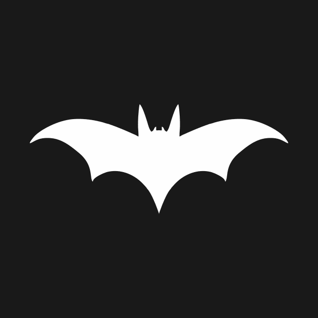 Bat silhouette (white print) by aceofspace