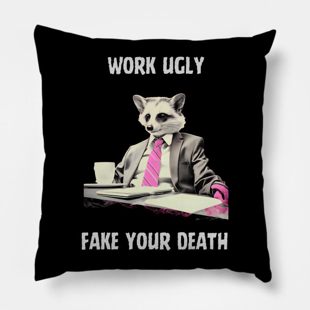 live ugly fake your death Pillow by vaporgraphic