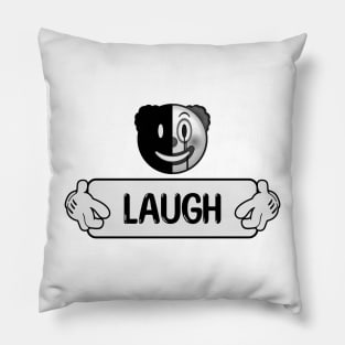 Creepy clown emoji - LAUGH - Black - Clown World Series - 1B Pillow