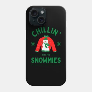 Chillin with the Snowmies - Merry Christmas Phone Case