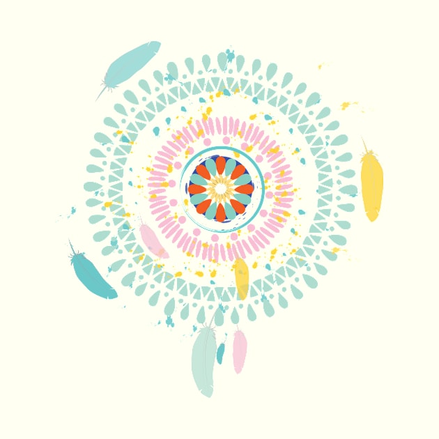 Feather Boho Mandala by emma17