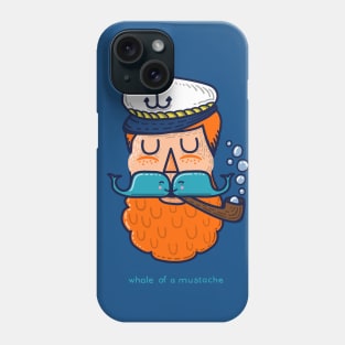 Whale of a mustache Phone Case