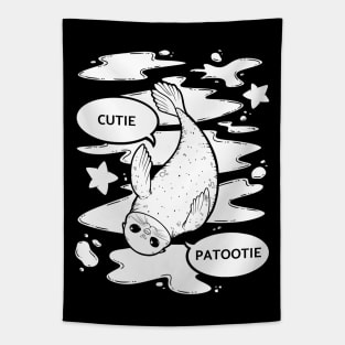 Cute Couch Potato Seals Tapestry