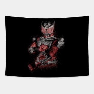 Kamen Rider Ryuuki Scribble Art Tapestry