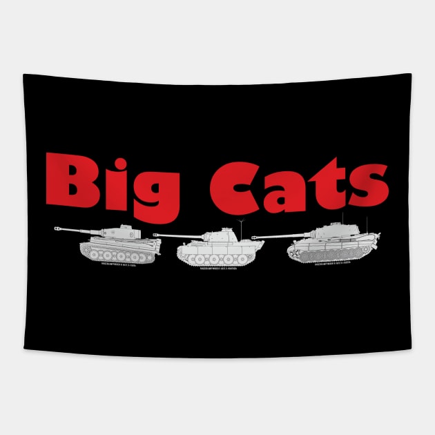 Big German Cats WW2 Tapestry by FAawRay