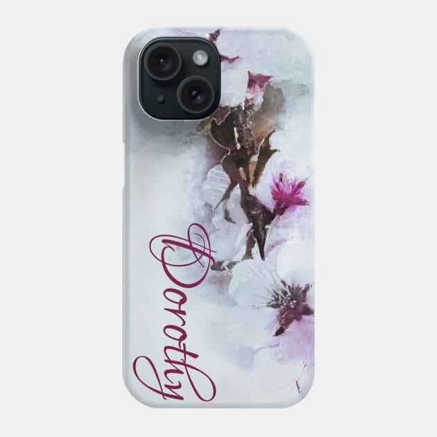 Cherry Blossom Designer Artwork Name Dorothy Phone Case by Qwerdenker