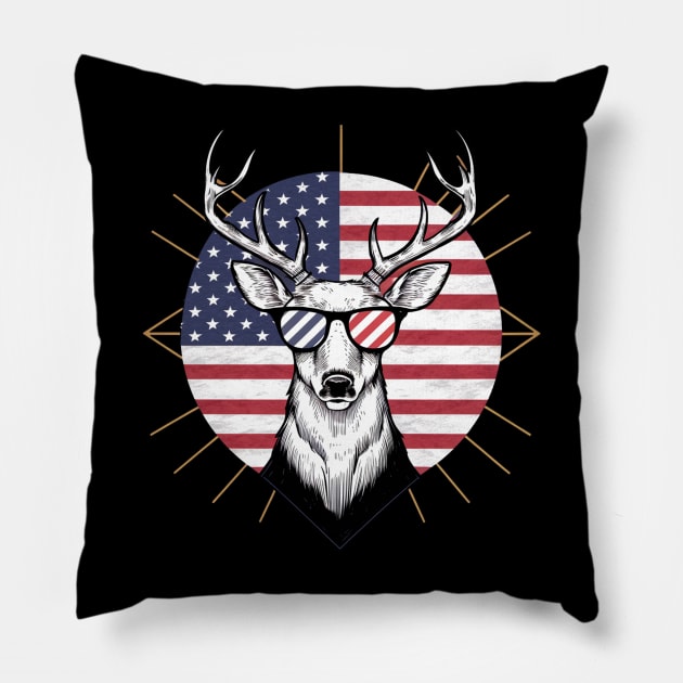 American Deer Pillow by Moulezitouna