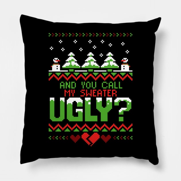 YOU call my UGLY?! Pillow by TheTeenosaur