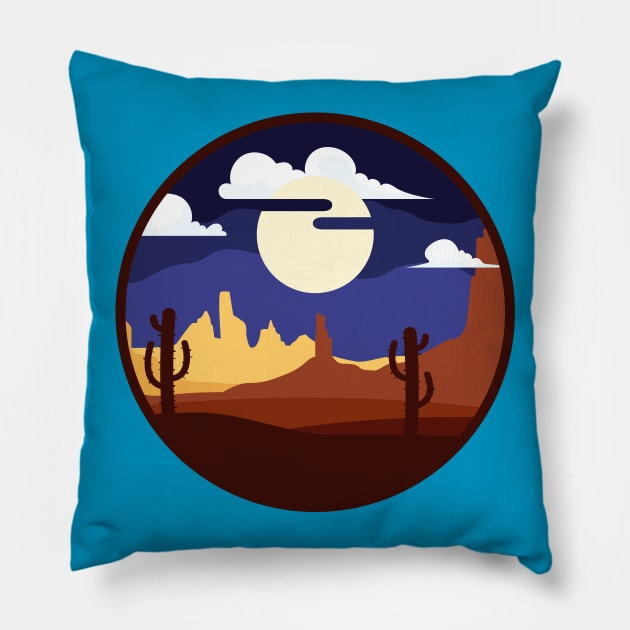 Desert - Landscape Pillow by Lionti_design