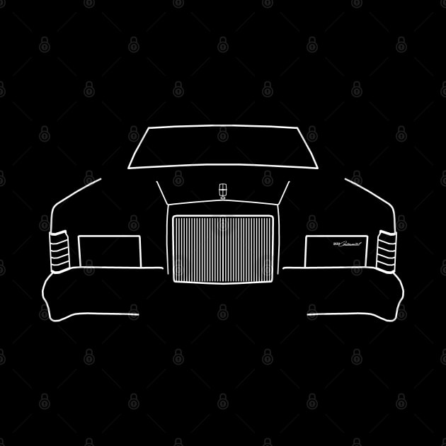 1979 vintage Lincoln Continental outline graphic (white) by soitwouldseem