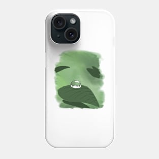 droplet on a leaf Phone Case