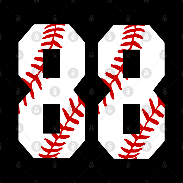 Baseball Number 88 #88 Baseball Shirt Jersey Favorite Player Biggest Fan by TeeCreations