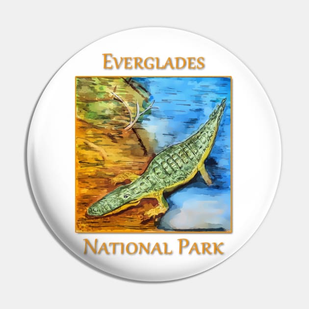 Everglades National Park, Crocodile Pin by WelshDesigns