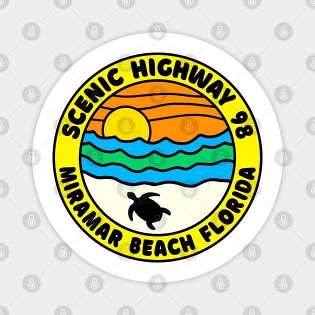 Scenic Highway 98 Miramar Beach Florida Palms Panhandle Emerald Coast Magnet by TravelTime