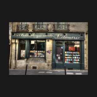 Paris France Book Store Library T-Shirt