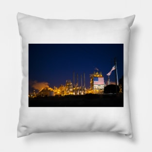 Oil Refinery, California, USA (C021/9297) Pillow