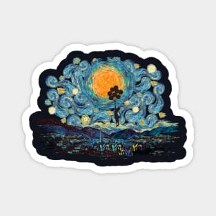 the ballons girl starry night Magnet