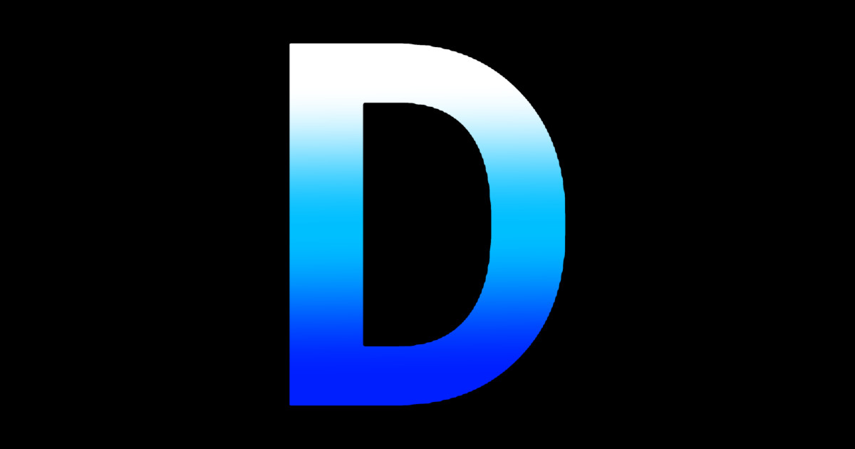 Blue Letter D - Blue - Sticker | TeePublic