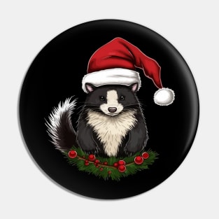 Skunk Christmas Pin