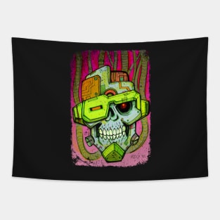 D3ATH SKULL CYBER BOT Tapestry