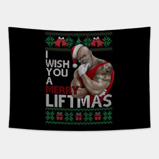 I WISH YOU A MERRY LIFTMAS - GYM CHRISTMAS JUMPER Tapestry