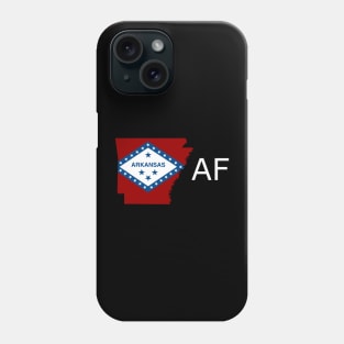 Arkansas Flag State Outline AF (white) Phone Case