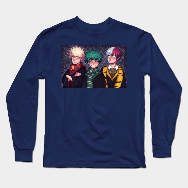 Mha X Hp My Hero Academia T Shirt Manches Longues Teepublic Fr