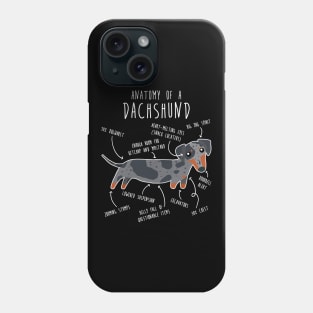 Blue Dapple Dachshund Dog Anatomy Phone Case