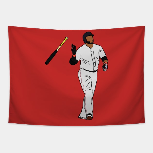 Big Papi Bat Flip Tapestry by rattraptees