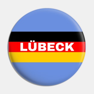 Lübeck City in German Flag Pin