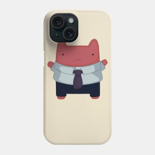 Cute japanese office cat Phone Case