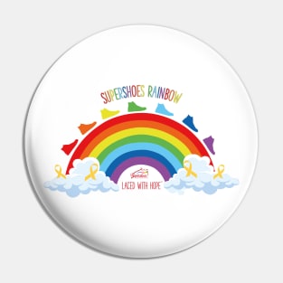 Charity - Supershoes Rainbow- Childhood Cancer Awareness Pin