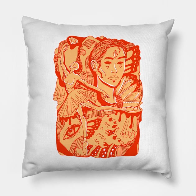 Citrus Ballerina Pillow by kenallouis